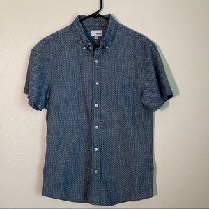 Polka dot short sleeve button up